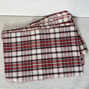 Vintage Red White Black Plaid Placemats x6 Christmas Festive Holiday Family